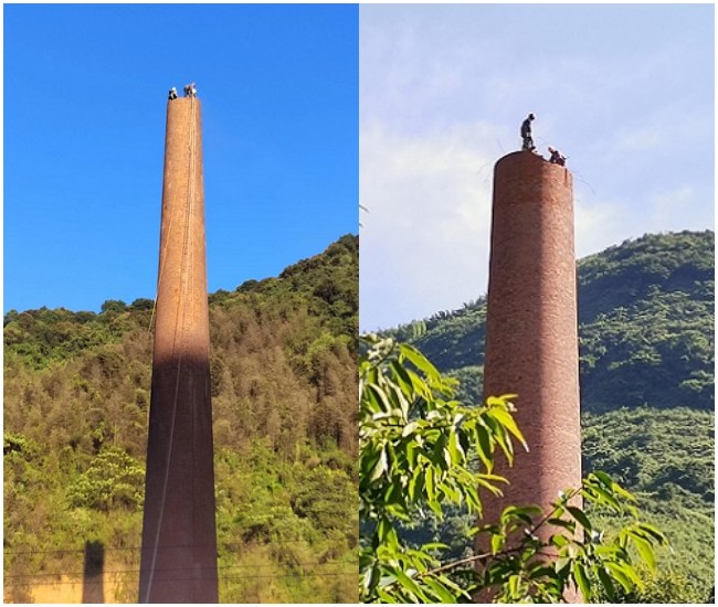 银川砖烟囱拆除项目全流程介绍