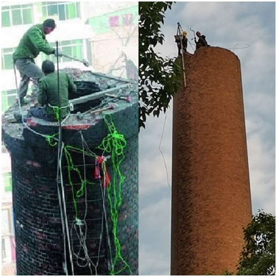 苏州烟囱拆除公司人工拆除的优点- 安全、高效、环保！
